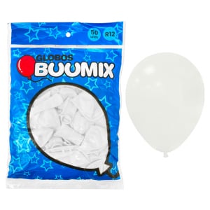GLOBO DE LATEX LISO BLANCA R12X50