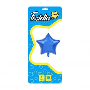 GLOBO ESTRELLA AZUL 10" CARTON