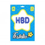 KIT GLOBO HBD 16" AZUL(PQTX12)