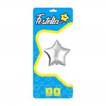 GLOBO ESTRELLA PLATEADO 5" X2