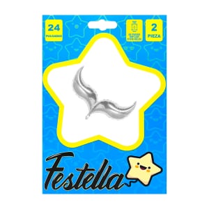 GLOBO PARA COLA SIRENA 24" PLATEADO (PQTX25)
