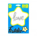 GLOBO LOVE PLATEADO 21" (PQTX25)