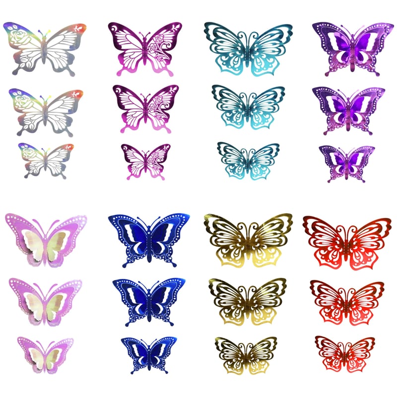 MARIPOSAS DECORATIVAS (PQTX12)