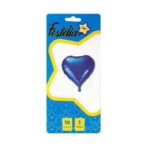 GLOBO CORAZON AZUL 10" CARTON