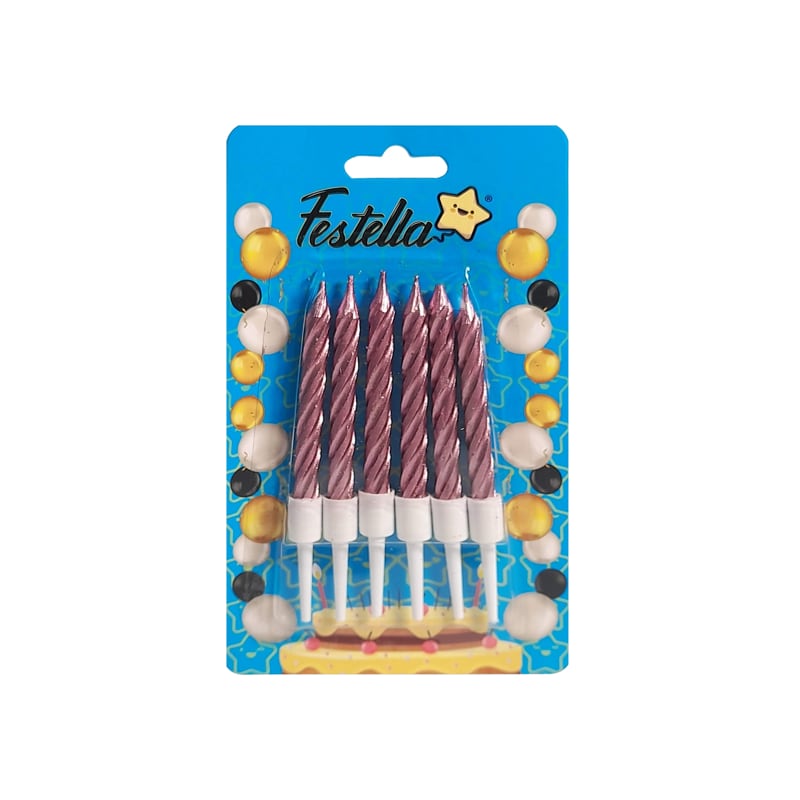 VELA PALO ROSA X6 EN BLISTER (CJX100)