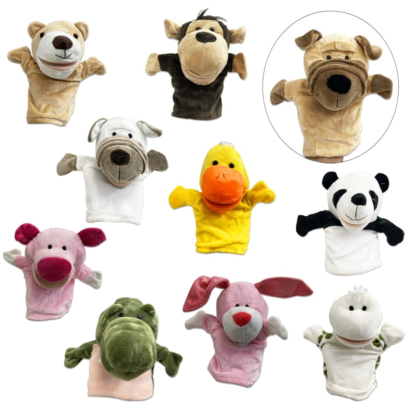 TITERE ANIMALES DE PELUCHE 24CM (PQTX10)