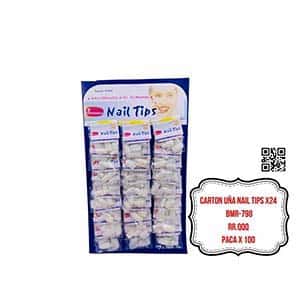 CARTON UÑA NAIL TIPS X24 BMR-798