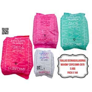 TOALLAS DESMAQUILLADORAS MAYOMI*25PCS BMR-2979