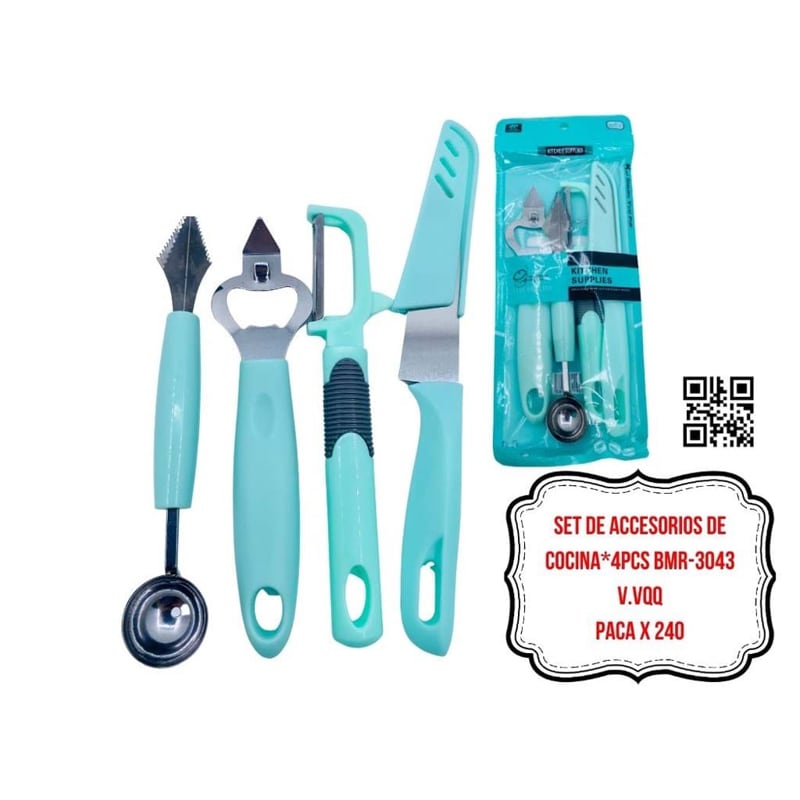 SET DE ACCESORIOS DE COCINA*4PCS BMR-3043