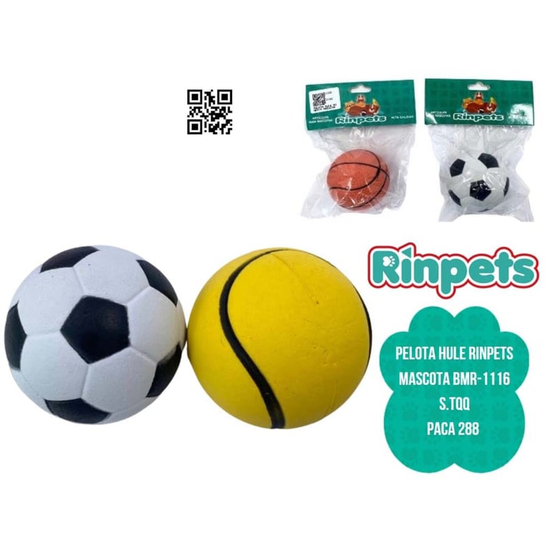 PELOTA HULE RINPETS MASCOTA BMR-1116