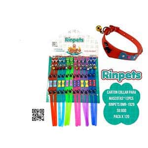 CARTON COLLAR PARA MASCOTAS*12PCS RINPETS BMR-1929