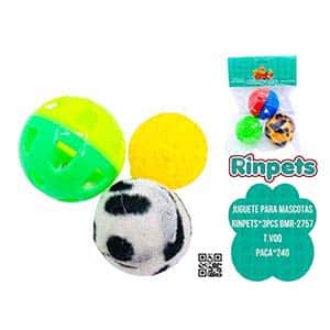 JUGUETE PARA MASCOTAS RINPETS*3PCS BMR-2757