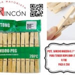 PQTE. GANCHO MADERA 6.1*1.1CM PARA TENDER ROPA BMR-2981