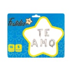 GLOBO TE AMO PLATEADO 16" (PQTX12)