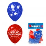 GLOBO DE LATEX COMICS FELIZ CUMPLEAÑOS R12X10 R-A (PQTX12)´