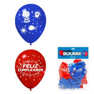 GLOBO DE LATEX COMICS FELIZ CUMPLEAÑOS R12X10 R-A (PQTX12)´