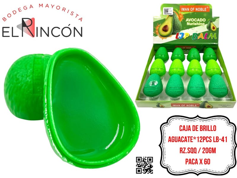 CAJA DE BRILLO AGUACATE*12PCS LB-41