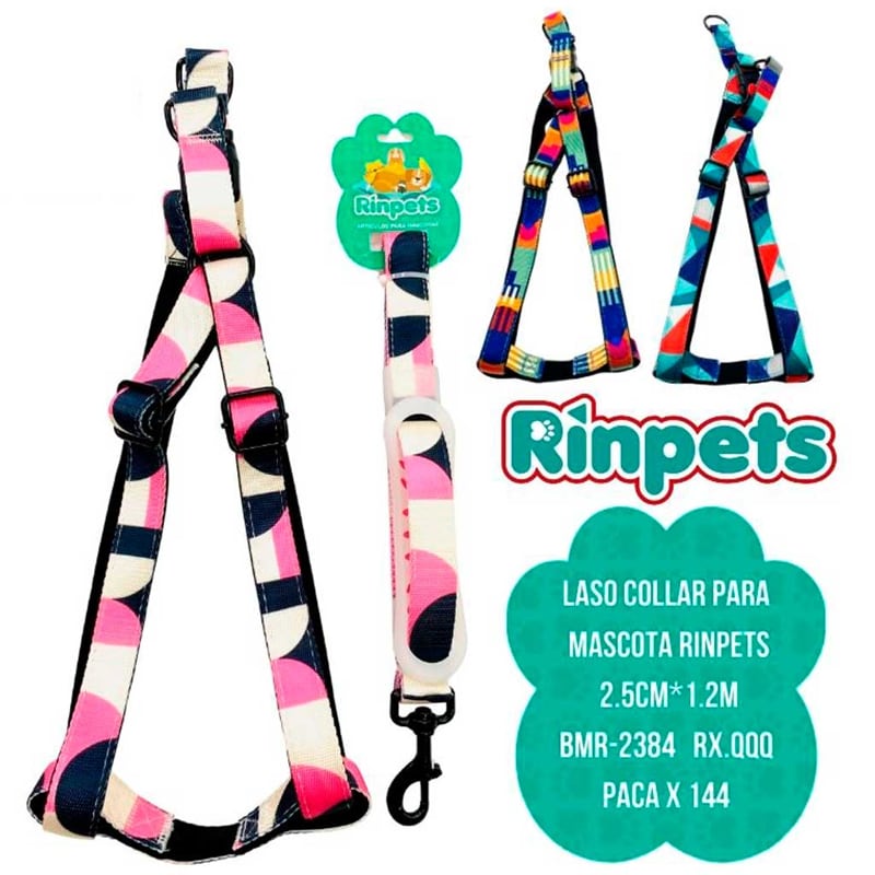 LASO COLLAR PARA MASCOTA RINPETS 2.5CM*1.2M BMR-2384