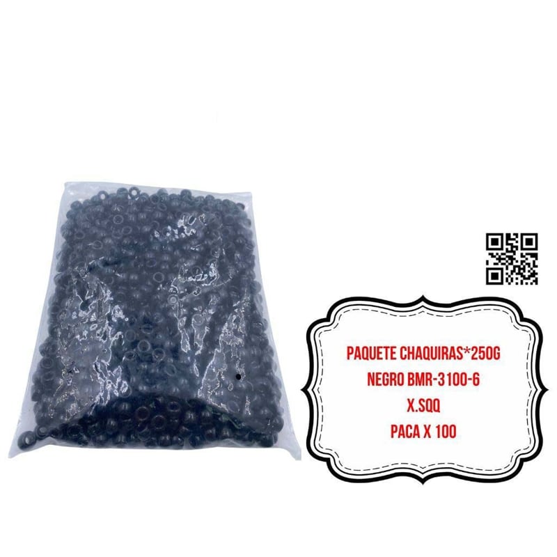 PAQUETE CHAQUIRAS*250G NEGRO BMR-3100-6