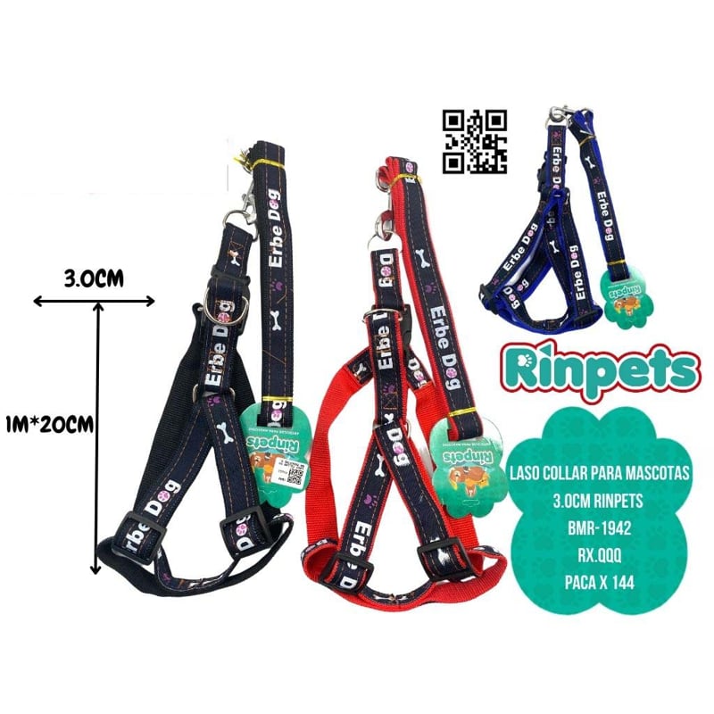 LASO COLLAR PARA MASCOTAS 3.0CM RINPETS BMR-1942