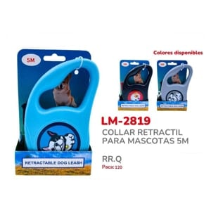 COLLAR RETRACTIL PARA MASCOTAS 5M BMR-2819