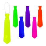 PAQUETE DE CORBATA FIESTA LISA NEON X12