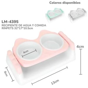 RECIPIENTE DE AGUA Y COMIDA RINPETS 32*17*10.5CM BMR-4395