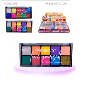 SOMBRA PARA OJOS EVER BEAUTY*10 COLORES 7700E (CJ*12)