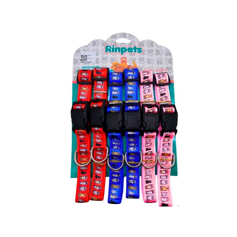 CARTON COLLAR PARA MASCOTAS*6 RINPETS 2.5CM BMR-3347