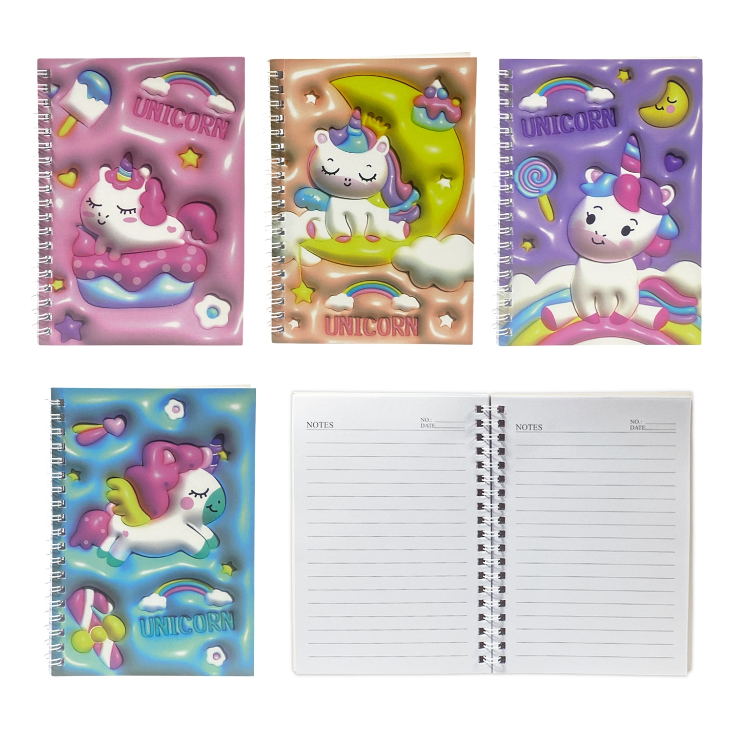 AGENDA UNICORNIO ARGOLLADA LINEAS (PQTX12)