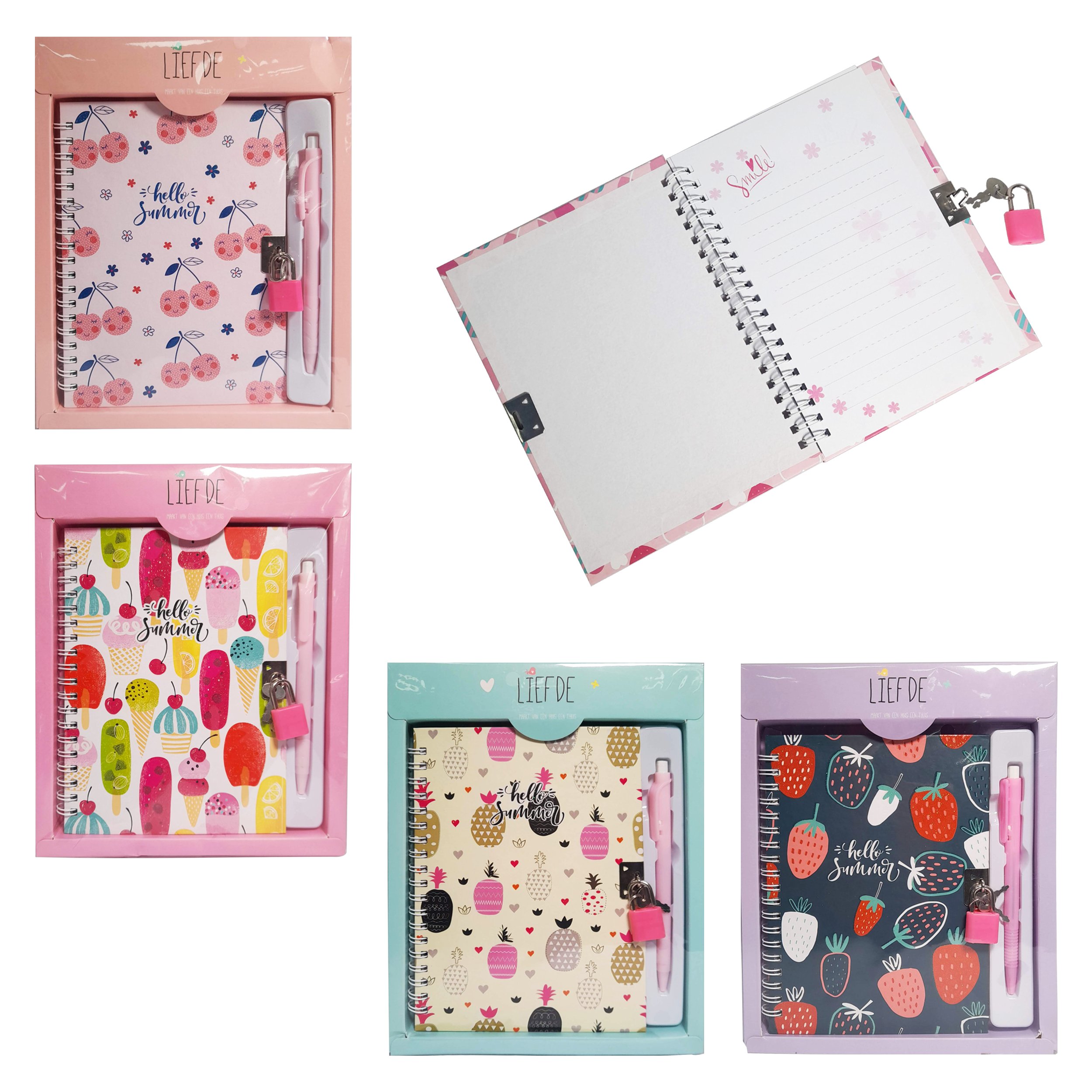 SET AGENDA FRUTAS CON LAPICERO