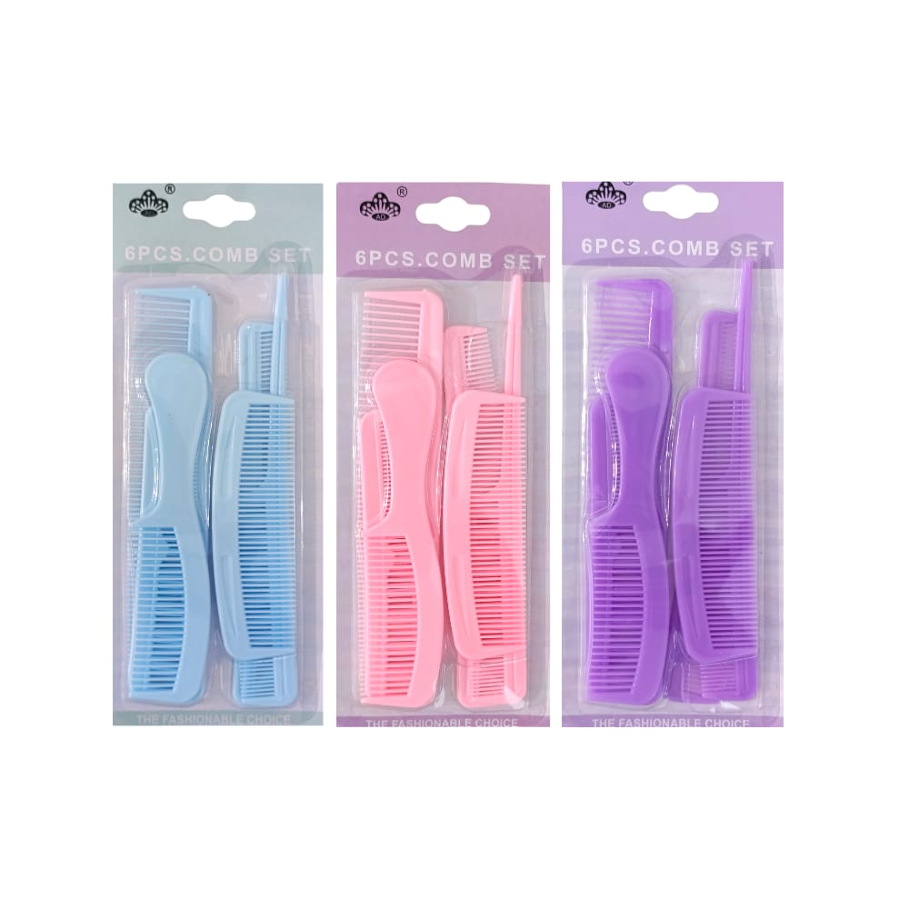 SET DE PEINE UNICOLOR X6 DK-2704(PQTX12)