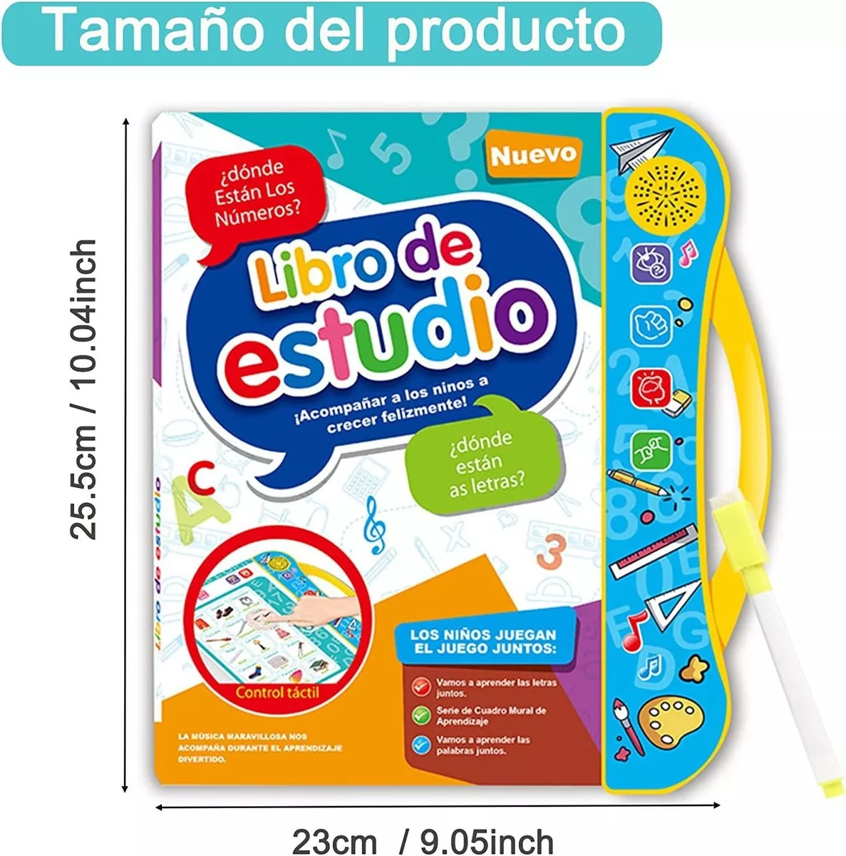 Libro didactico de aprendizaje en español y ingles con sonido al por mayor