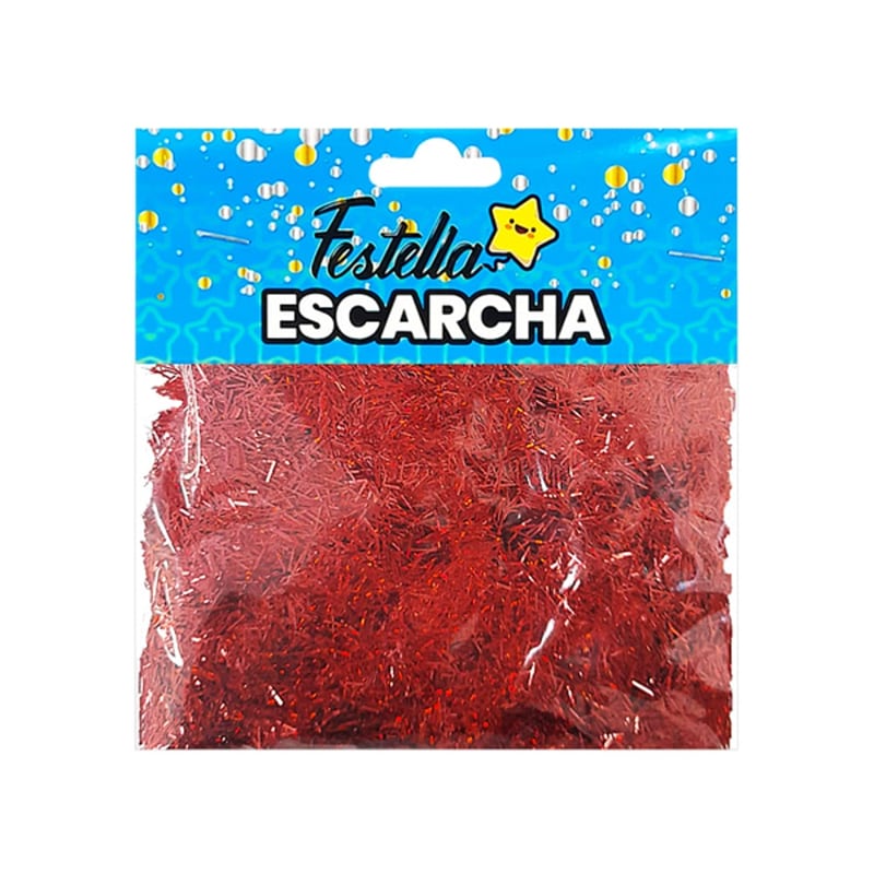 ESCARCHA PARA GLOBO PELOS ROJA (PQTX12)