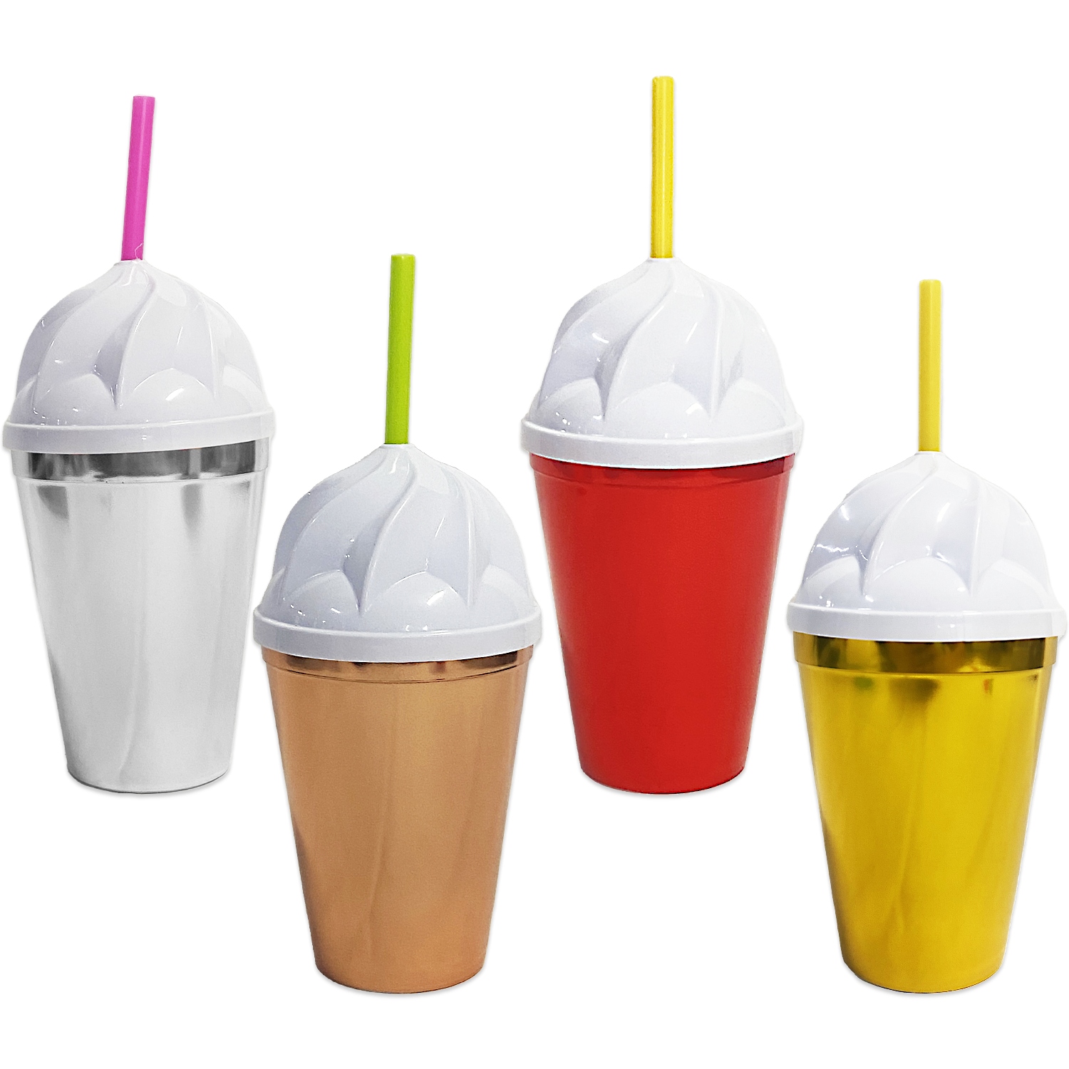 VASO HELADO CON PITILLO 450ML (PQTX12)