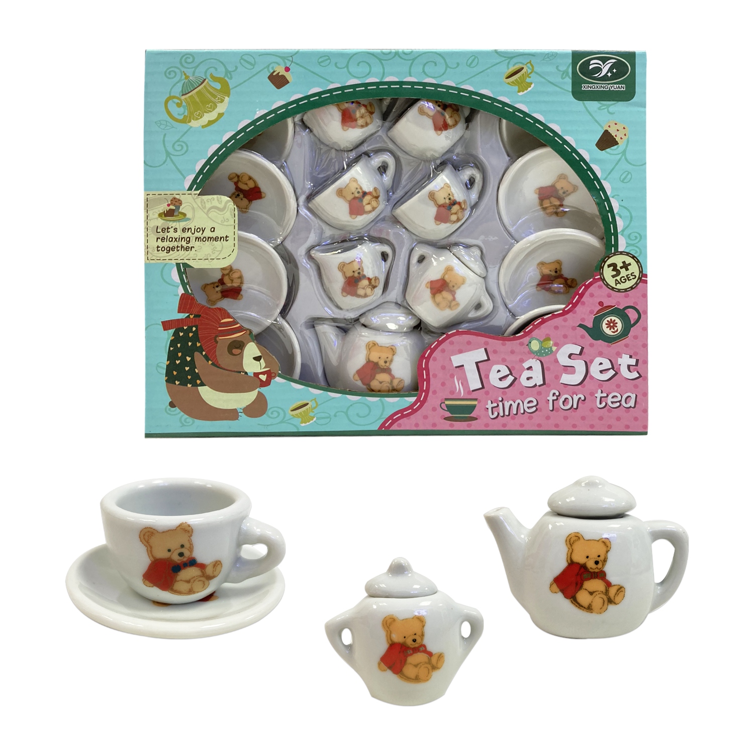 SET JUEGO DE TOMAR EL TÉ EN PORCELANA REAL