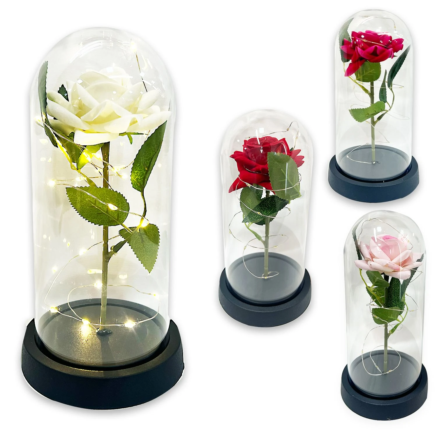 ROSA ENCAPSULADA CON LUZ