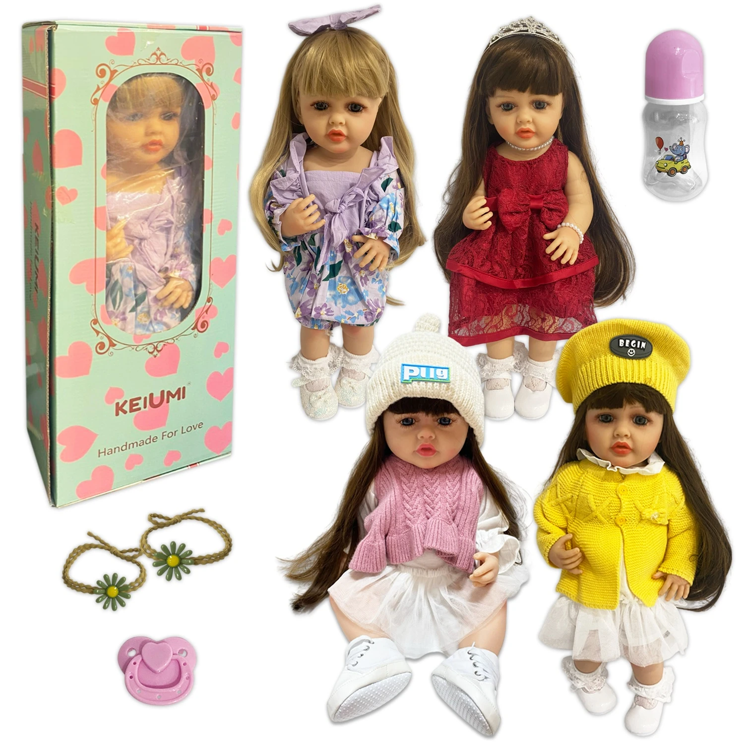 MUÑECA SILICONA INTERACTIVA CON ACCESORIOS