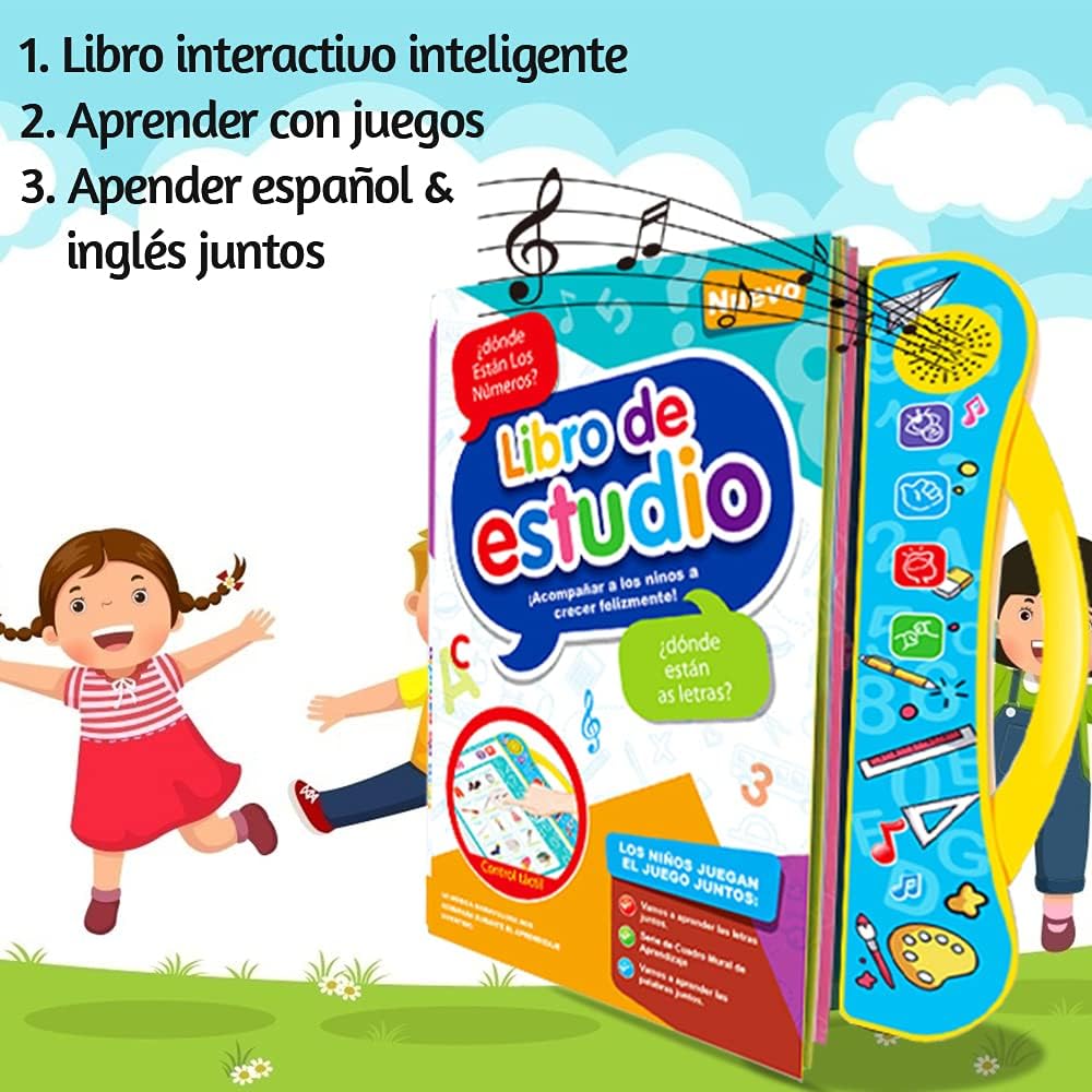 Libro didactico de aprendizaje en español y ingles con sonido al por mayor