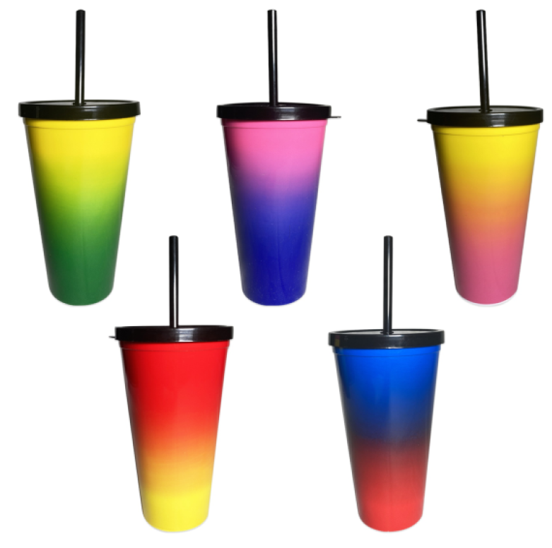 VASO PITILLO COLORES 600ML (PQTX12)