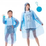 Capa Impermeable desechable para niños y niñas estilo poncho + estuche tipo llavero