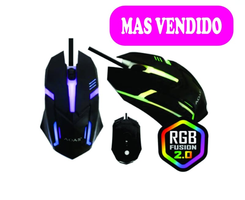 Mouse Gamer Con Luces RGB Conexión USB