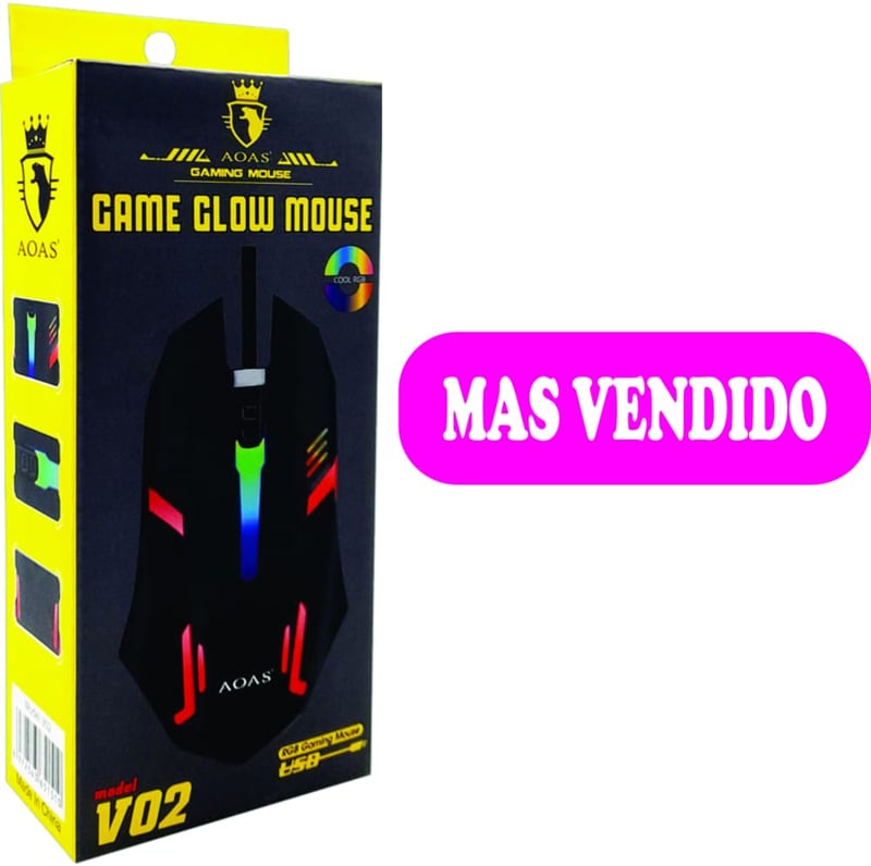 Mouse Gamer Con Luces RGB Conexión USB