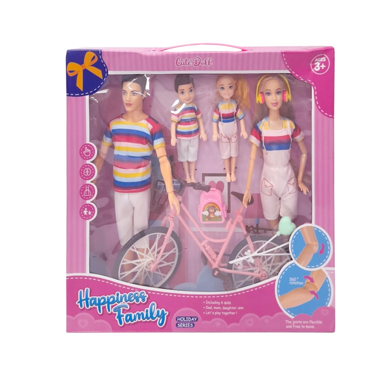 SET FAMILIA DE LA BARBIE Y KEN CON BICICLETA AL POR MAYOR