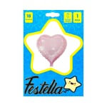 GLOBO CORAZON ROSADO CARTON 18"(PQTX25)