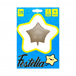 GLOBO ESTRELLA CARAMELO CARTON 18"