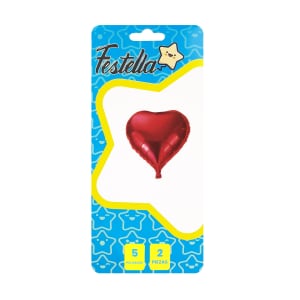 GLOBO CORAZON ROJO 5" X 2¨: