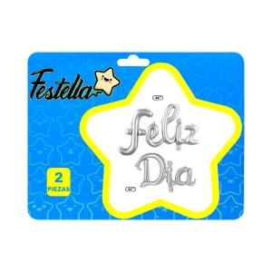 GLOBO FELIZ DIA PLATEADO: