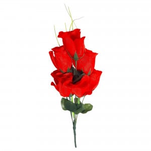 ROSAS ROJA DECORATIVA X7: