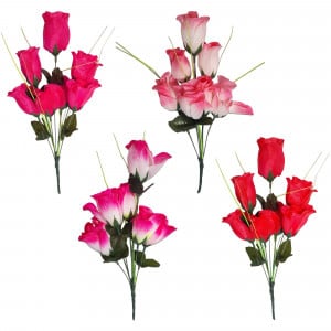 ROSAS SURTIDA DECORATIVA X7: